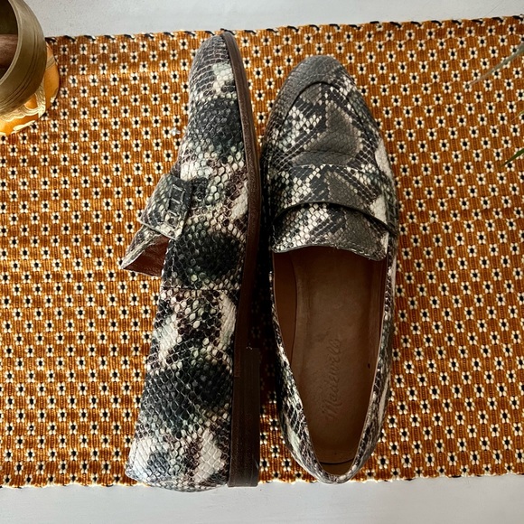 Madewell Alex Snakeskin Embossed Leather Loafer - Picture 6 of 8
